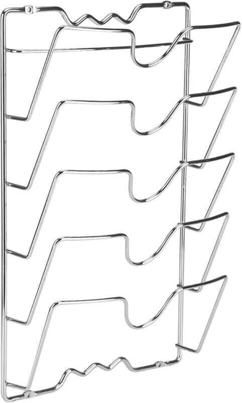 Vertikaler Deckelhalter aus Metall, Wandmontierter Deckelorganizer mit 5 Fächern, Aufbewahrung für Topfdeckel zur Schran...
