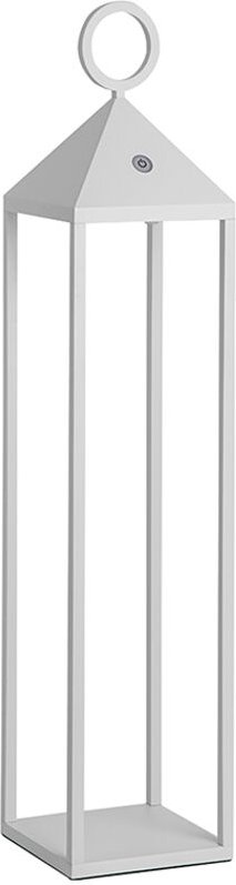 Moderne 2,2 w IP54 wiederaufladbare und dimmbare LED-Pic-Nic-Laterne h. 67cm weiß - Rossini Illuminazione