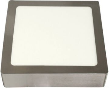 Fabrilamp - Downlight superf.toba 18w 4000k quadratisch nickel 1530lm 3,5x22,5x22,5 cm