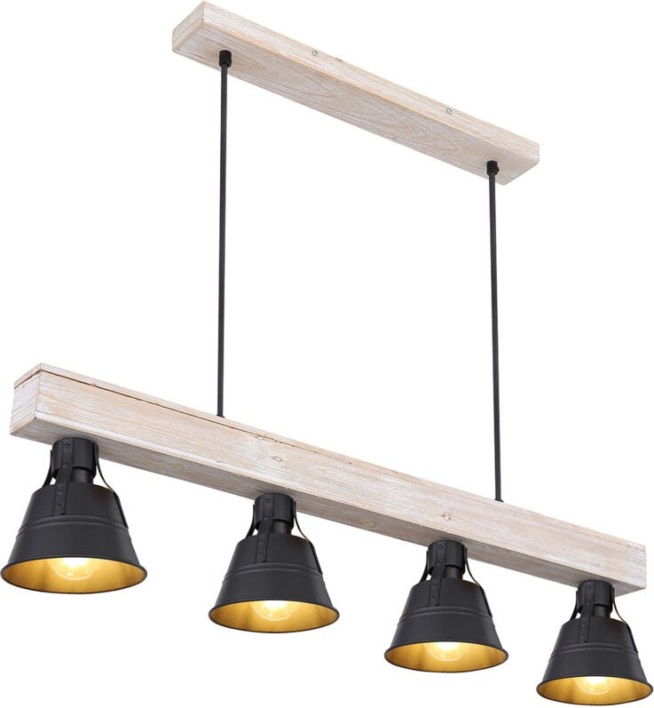 Hängeleuchte - Gunther - natürlich - holz - große - Globo