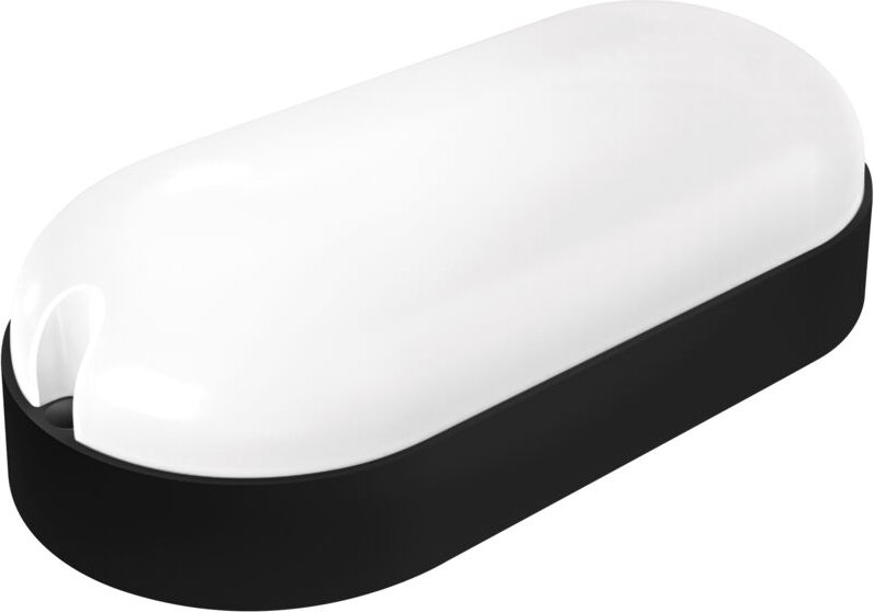 Ovale LED-Wandleuchte für den Außenbereich Matel Sensor, 9 w, Kaltschwarz