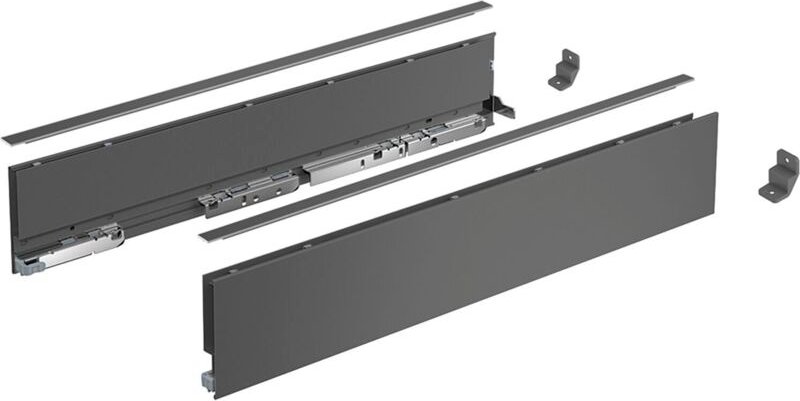AvanTech You Schubkasten Set Schubkasten Set Höhe 101 - Schubkastensystem Nennlänge 400mm, Stahl anthrazit - Hettich
