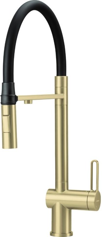 Küchenspülenmischer mit 3-Wege-Reinigungssystem in gebürstetem Gold Deante MAGNETIC BRMR75M Gebürstetes Gold-PVD