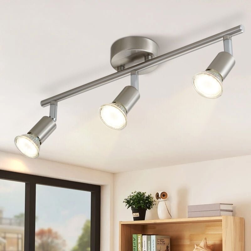 Thumbnail - Led Deckenstrahler 3 Flammig 2er- Flur Deckenlampe Modern Deckenleuchte GU10 Deckenspot Schwenkbar 330°Drehbar Strahler ...