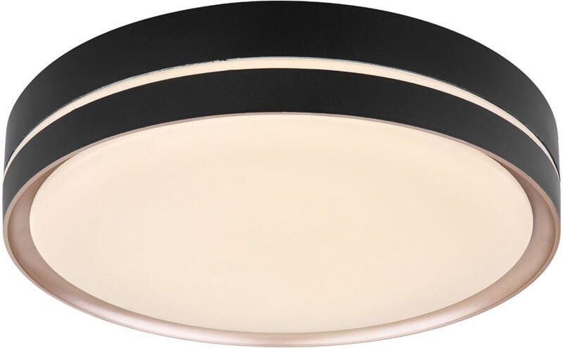 Globo - deckenleuchte - Manni - schwarz - metall - ø 39cm - led -