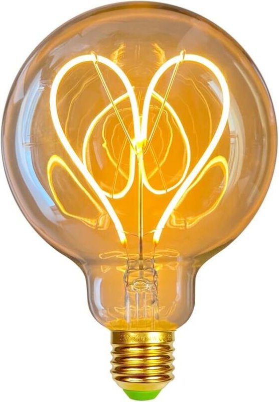 Vintage LED-Glühbirne 4W Dimmbar Antike Edison Glühfaden LED-Glühbirne 220/240V G95 Herz Warmes Leuchten (Gold) [Energie...