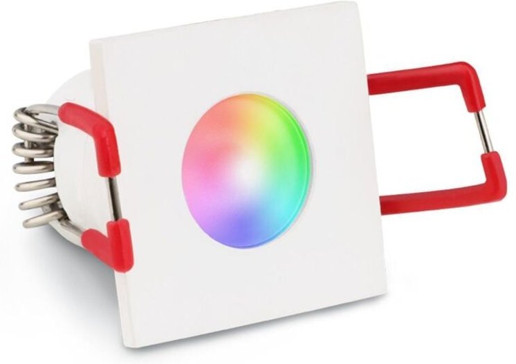 Einbaustrahler Mini Livorno eckig 3W IP65 durchverbindbar - Lichtfarbe: RGB+3000K - Farbe: weiß RAL 9016