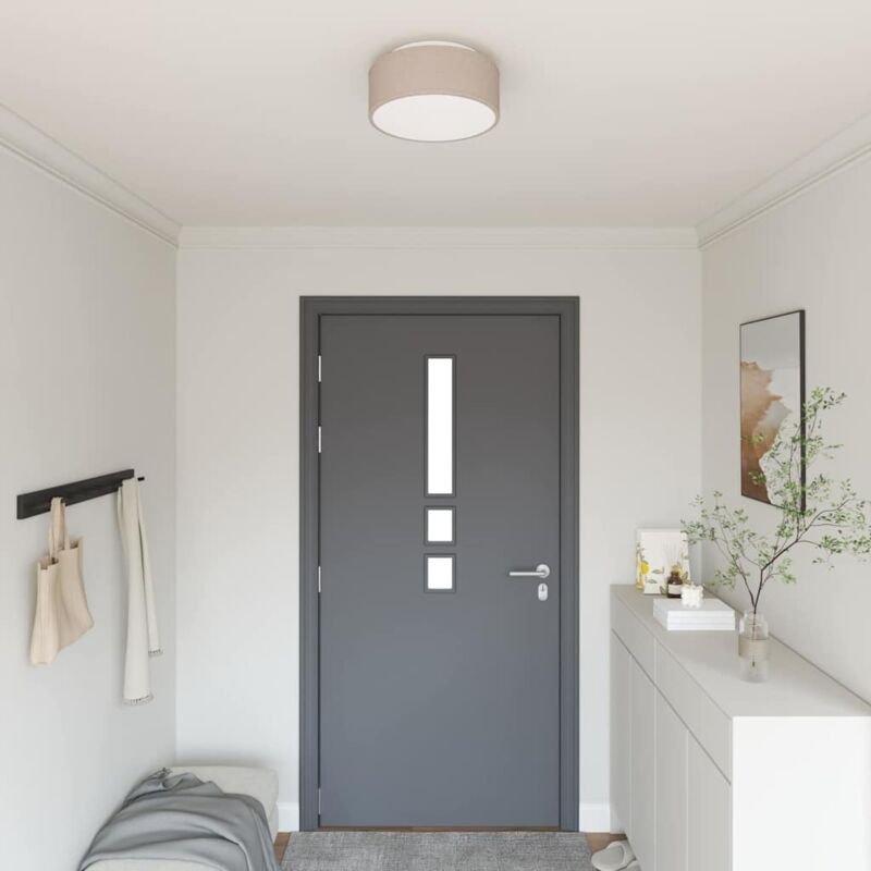 Deckenlampe Taupe 30 x 13.5 cm Stoff Vidaxl