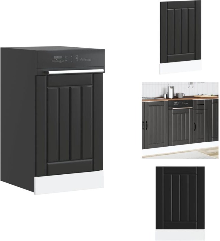 Geschirrspülerblende Lucca Schwarz Holzwerkstoff - Geschirrspülerblende - Geschirrspülerblenden - Geschirrspüler Frontbl...