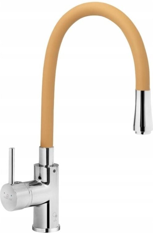 Queen Chrom-Spülwaschtischarmatur Mit Beigem Auslauf