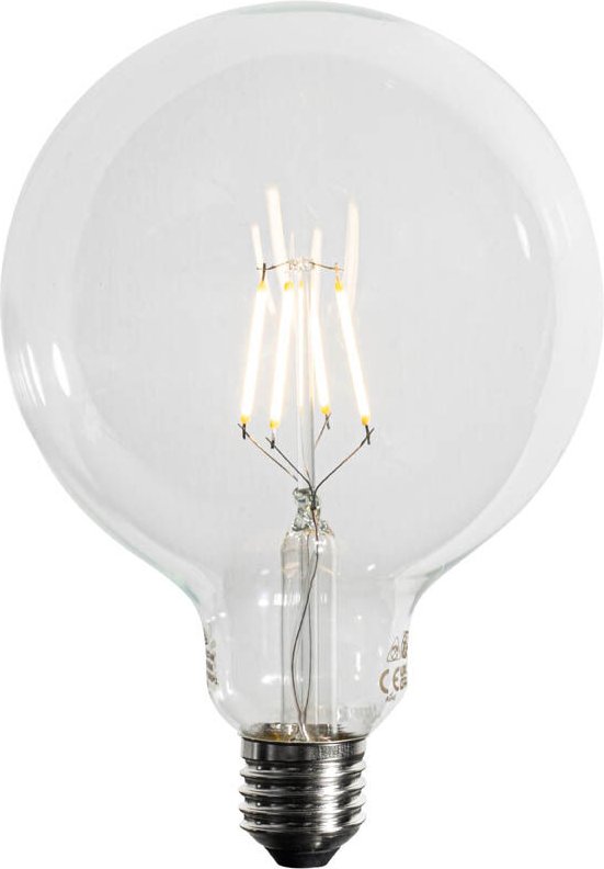 Luedd - E27 3-Stufen dimmbare led Spiral Filament G125 4W 450lm 3000K