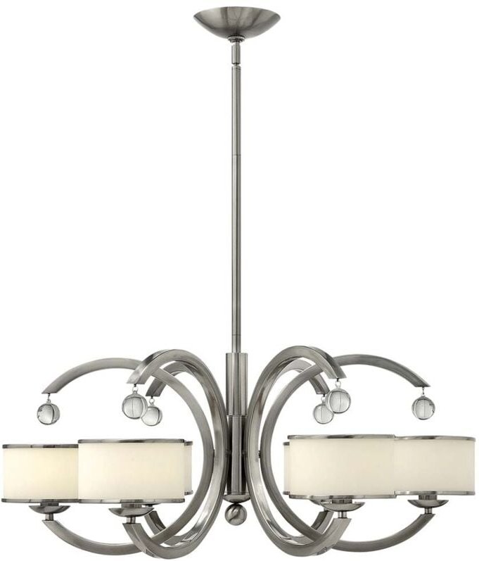 Elstead - Kronleuchter Deckenlampe Pendelleuchte Nickel b 80 cm 6 Flammig Esszimmerlampe
