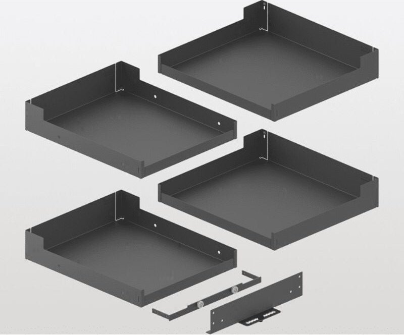 Peka - Einhängetablar Set Liro 600 Liro Magic Corner Comfort - Boden Apothekerschrank, Stahlblech pulverbeschichtet anth...