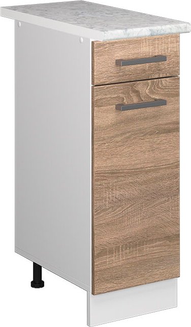 Vicco - Küchenunterschrank R-Line, Sonoma, 30 cm , ap Marmor