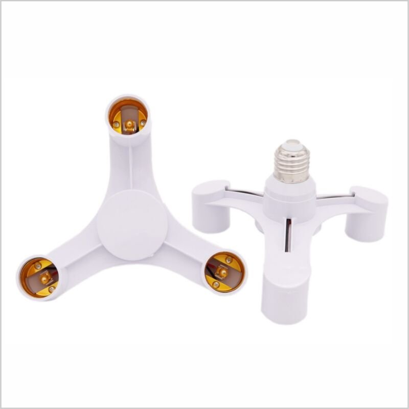 E27 auf 3E27 LED-Lampenfassung 2 Zoll 1/3 Zoll 1/4 Zoll 1/5 Zoll 1 E27 Splitter-Sockel-LED-Lampenhalter-Adapter 1 Stück ...
