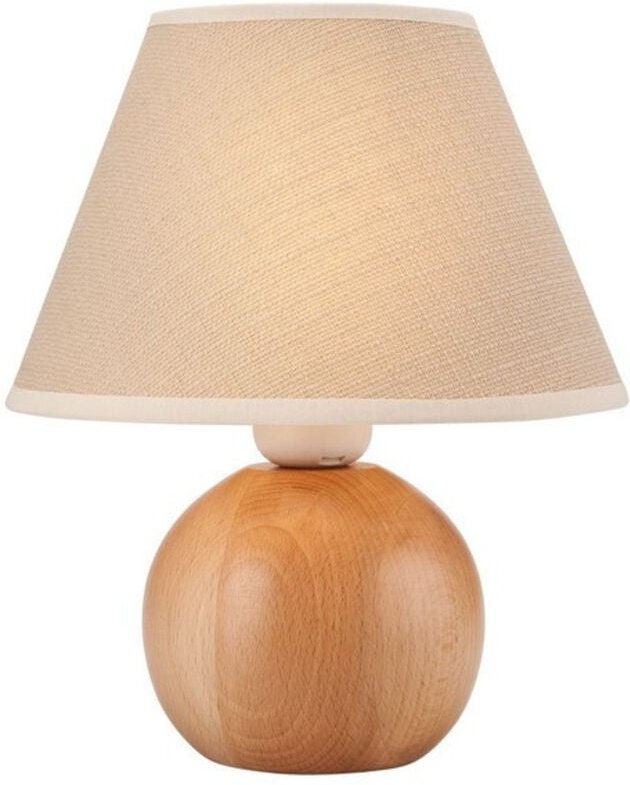 Lamkur Tischlampe mit Schirm natur, 1x E27