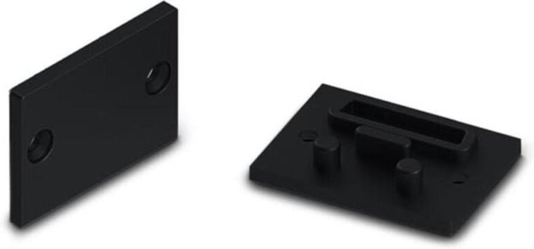 Velleman - alu-endkappe für pmma-diffusor für led-profile der serie 'alu-epoxy' - ohne kabelloch - schwarz