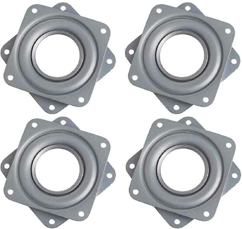 4-Zoll-Vierkant-Drehteller, 360° drehbar dank Kugellager, verzinktes Metall, geräuschloser Drehteller, optimale Flexibil...