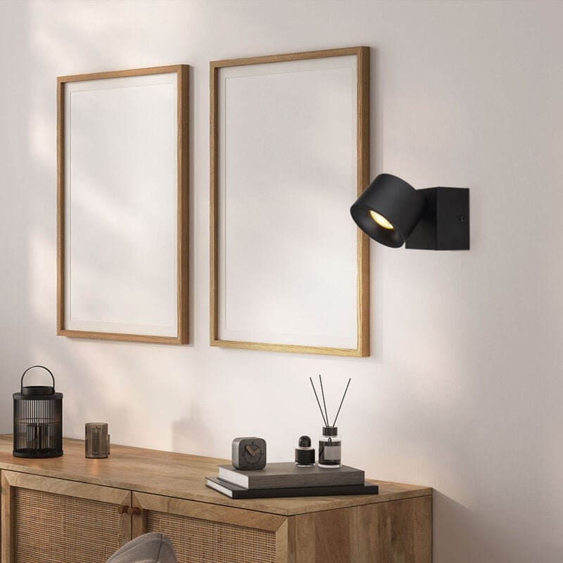 Wandleuchte Wandlampe Wohnzimmerlampe 1 flammig schwenkbar schwarz led