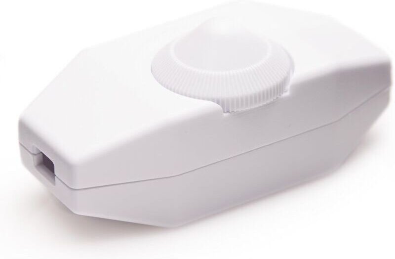 Variateur de lumière, interrupteur rotatif avec 220-230V blanc, bouton poussoir pour LED dimmable