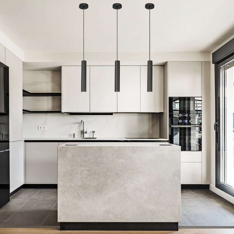 Steinhauer - hängeleuchte - Tubel - schwarz - metall - ø 11cm -