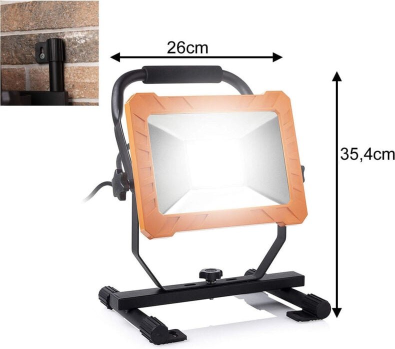 Smartwares - led Arbeitsleuchte mit Bügel 50 w, 5500 lm, Kabel 2,5 m led Arbeitsleuchte