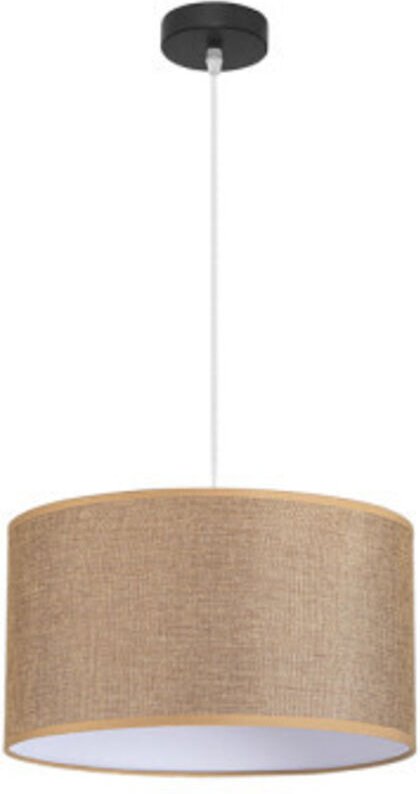 Fabrilamp - abrila akunadecor Kleine Hängeleuchte Modell Jin Braun mit Lampenschirm