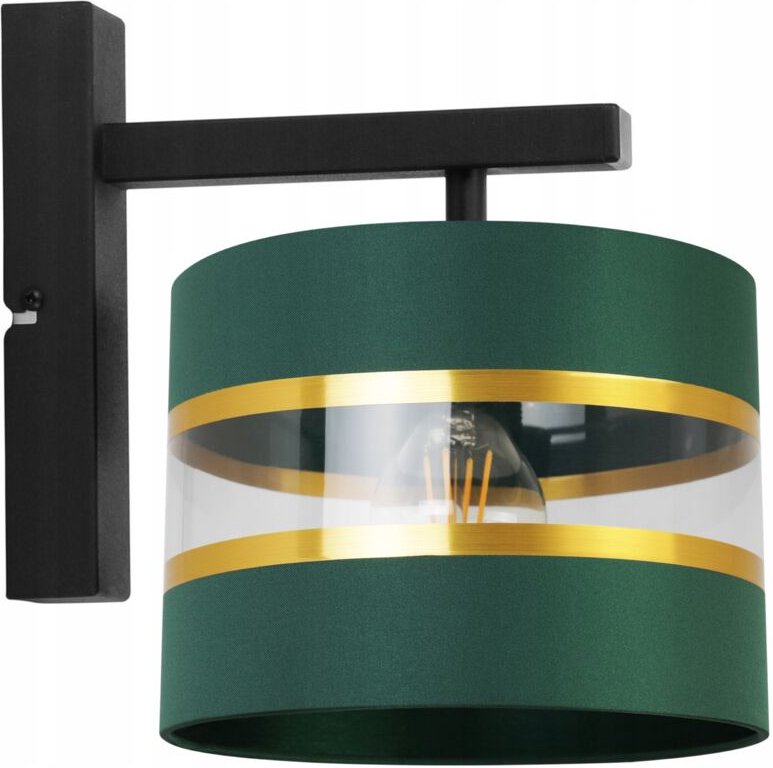 Wandleuchte, quadratische Lampe, eleganter goldener Lampenschirm, 20 cm