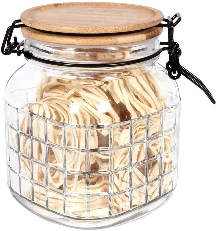 Excellent Houseware - Deko-Glas mit dichtem Deckel, 1100 ml