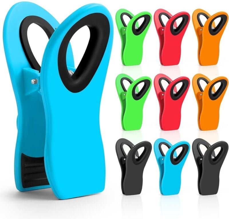 Set mit 10 Beutelclips, Lebensmittelclips, Aufbewahrungsbeutelclips, Küchenclips, Verpackungsclips, Snackclips, Pflanzen...