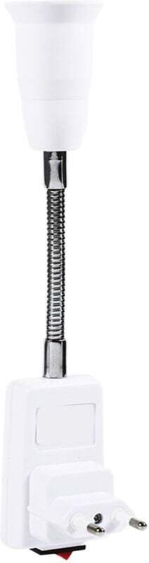 Jeffergarden E27 Lampenfassung Fassung E27 Adapterstecker mit Schalter Metall (EU-Stecker)