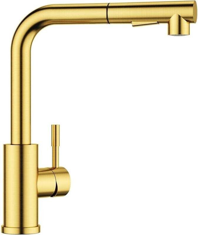 Küchenarmatur mit Ausziehbrause und 2 Strahlarten, Küchenmischer mit 360° drehbarer Ausziehbrause, Warm- und Kaltwassera...