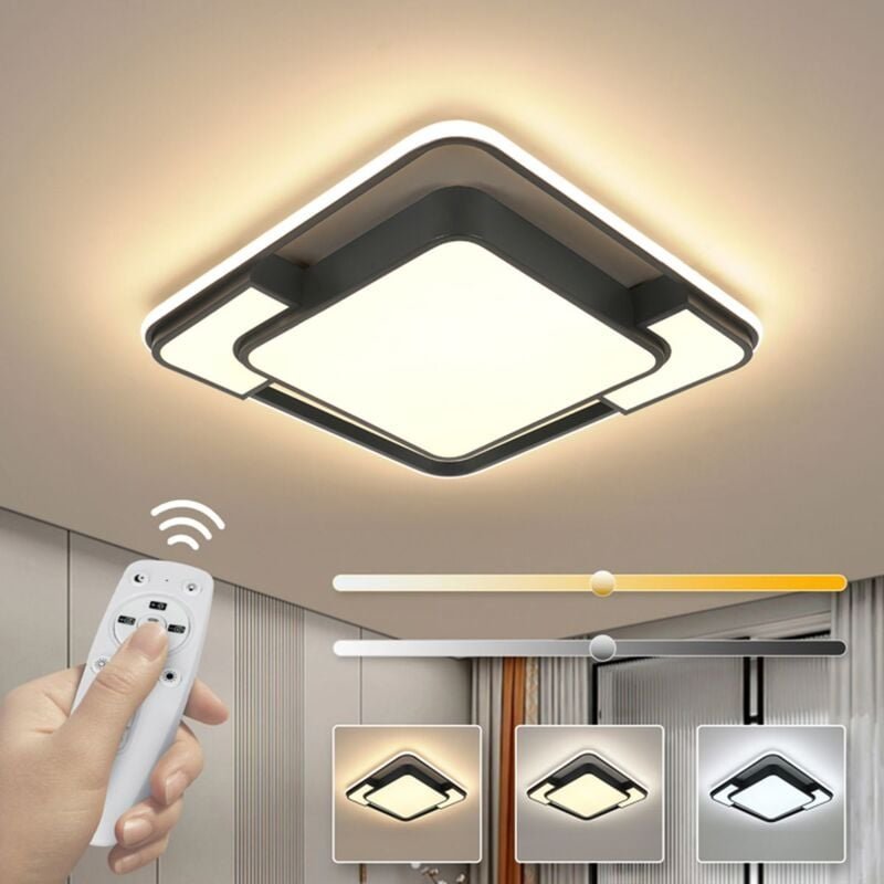 GOECO LED Deckenleuchte, Durchmesser 52 CM Moderne Quadratische LED Pendelleuchte 48W Stufenlos Dimmbare Deckenlampe Mit...