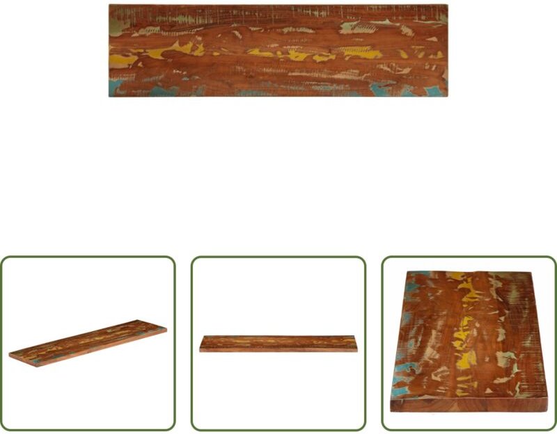 vidaXL Massivholz - Tischplatte 110x40x2,5 cm Rechteckig Altholz Massiv