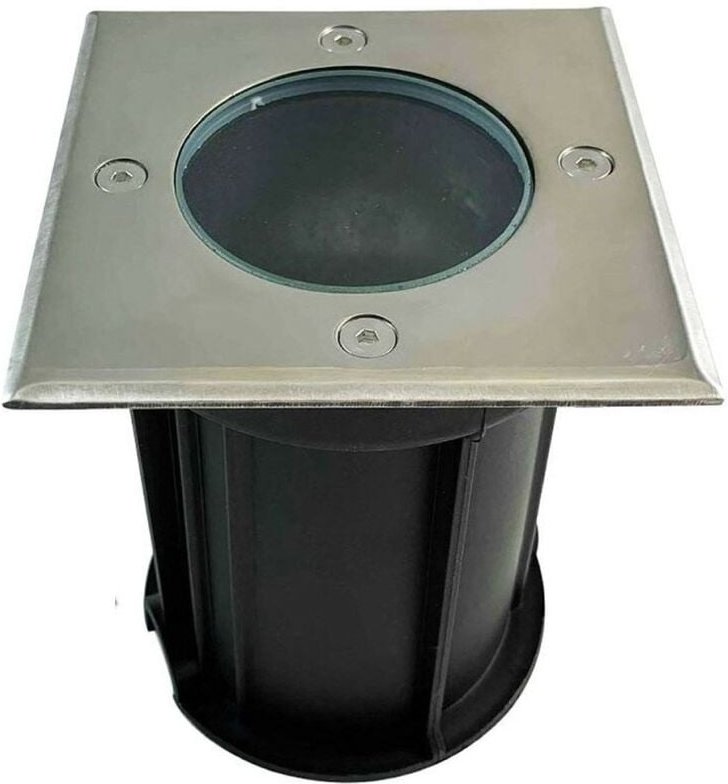 Europalamp - Quadratischer Bodeneinbaustrahler Edelstahl 304 Eterieur IP65