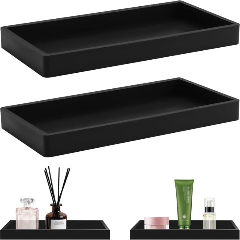 Stück Badezimmer-Tablett, 20,1 x 9,9 cm, Silikon, wasserdicht und rutschfest, hochtemperaturbeständig, rechteckig, dekor...
