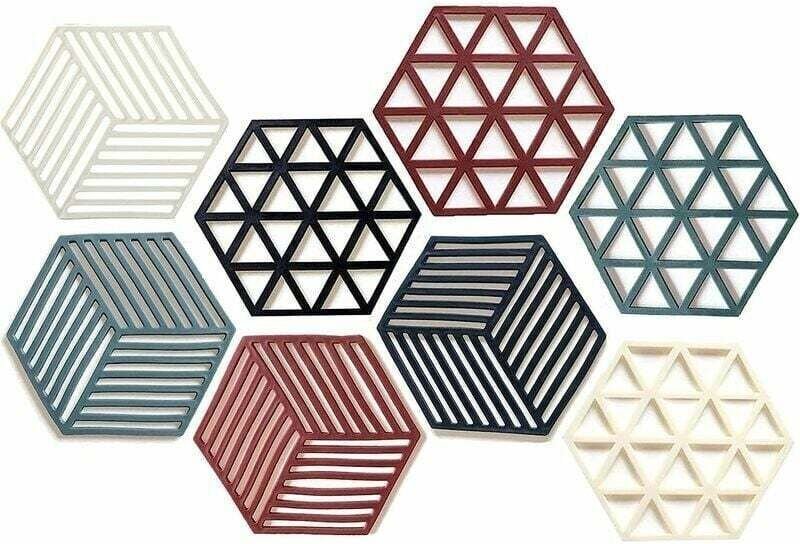 8 Stück Silikon-Untersetzer, Silikon-Untersetzer, Silikon-Geschirrhalter, Topfuntersetzer, Untersetzer für die Küche, Si...