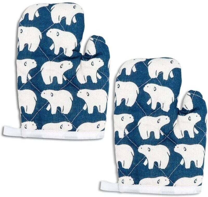 Lot De 2 Gants De Cuisine Enfants Résistants À La Chaleur Pour Cuisiner Pâtisserie 4 À 12 Ans