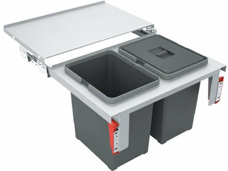 Franke - Abfalltrennsysteme - Abfalleimer Garbo 60-2, eingebaut 121.0284.027