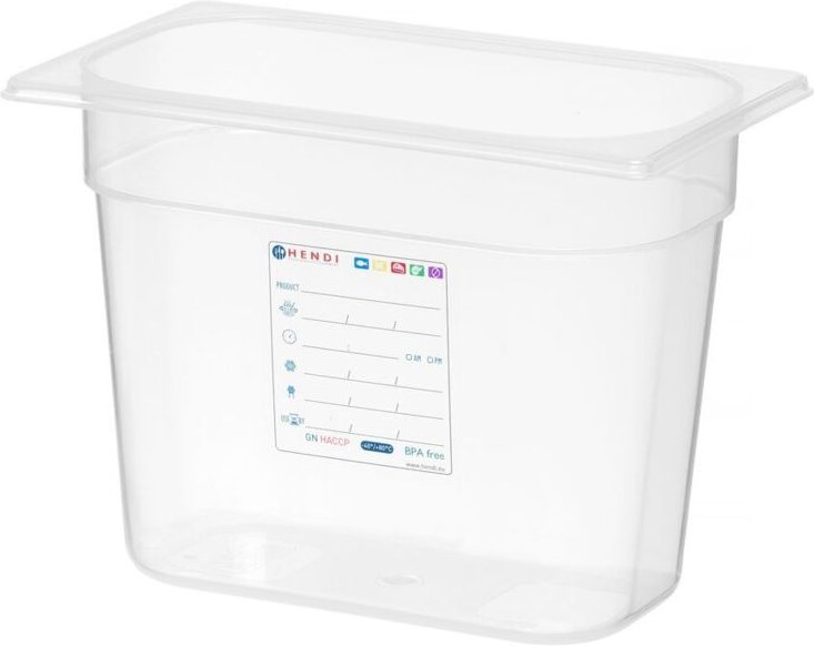 Hendi - Gastronorm-Behälter 1/4, gn 1/4, 1,8L, Transparent, 265x162x(H)65mm