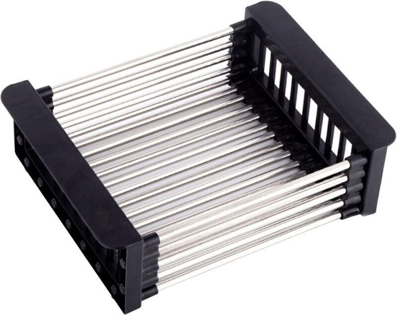 Abtropfkorb, Spülbeckenabtropfkorb, teleskopierbarer Edelstahl-Abtropfkorb mit 1 Schraube, zum Geschirrspülen in der Küc...