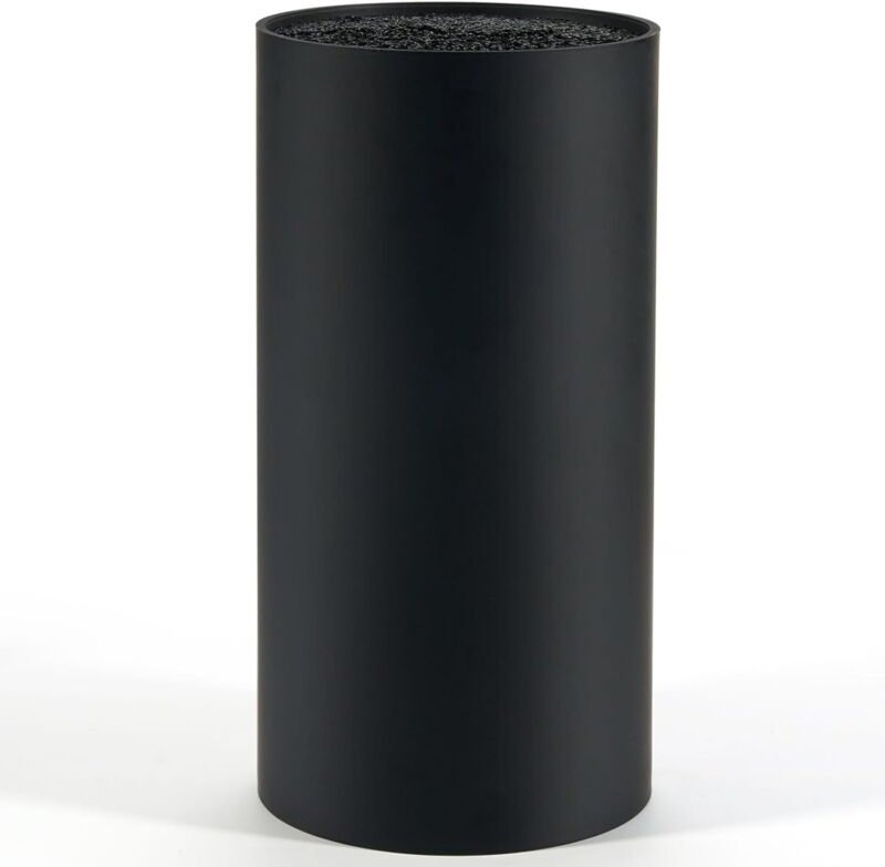 Schwarzer Messerblock (Messer nicht enthalten), leerer Küchenmesserblock für 8 Messer aller Art, universeller Messerhalt...