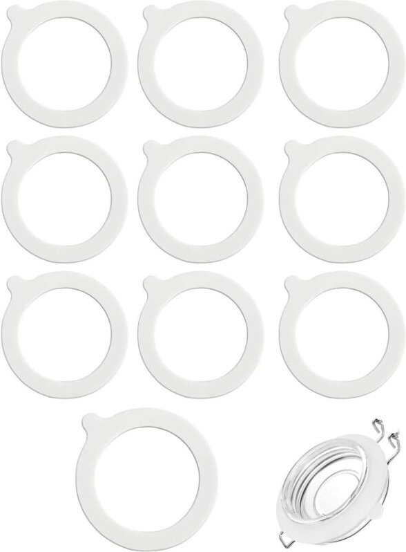 CCYKXA 10 Stück universelle Silikon-Dichtungsringe, geeignet für Gläser, selbstgemachte Gläser usw. (Innendurchmesser 7 ...