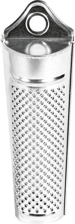 Muskatreibe aus Weißblech für Kräuter und Gewürze, mit Vorratsbehälter