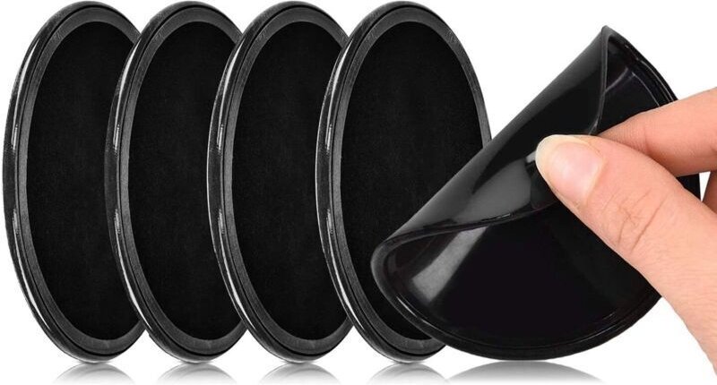 Tappetini auto antiscivolo KZQ confezione da 5, lavabili, antiscivolo, per cruscotto, con adesivo biadesivo Nanogel, ide...