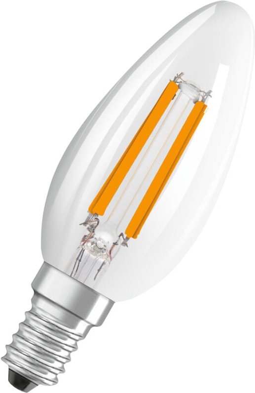 Osram - LED-Lampe in klassischer Minikerzenform, mit dekorativem LED-Filament im Frosted Design, Energieeffizienzklasse ...