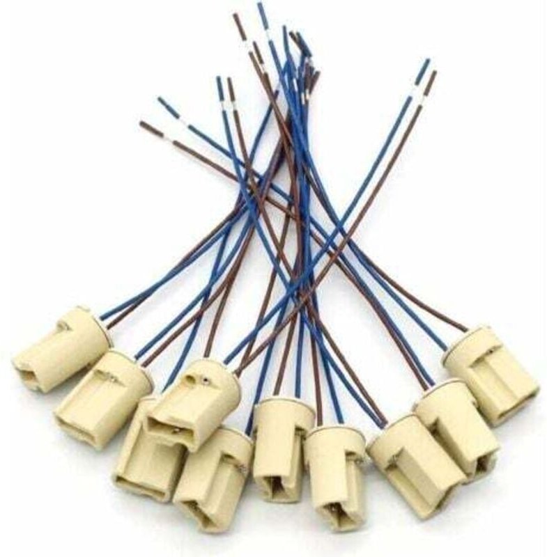 10 Stück G9-Lampenfassung, G9-Keramiksockel mit 150 mm Teflonkabel für G9-LED-Halogenlampen für Zuhause