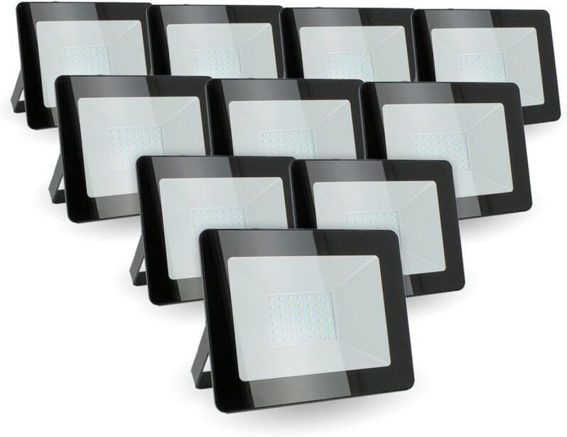 Lot von 10 LED-Scheinwerfern 30W IP65 im Freien Farbtemperatur: 4000K neutralweiß