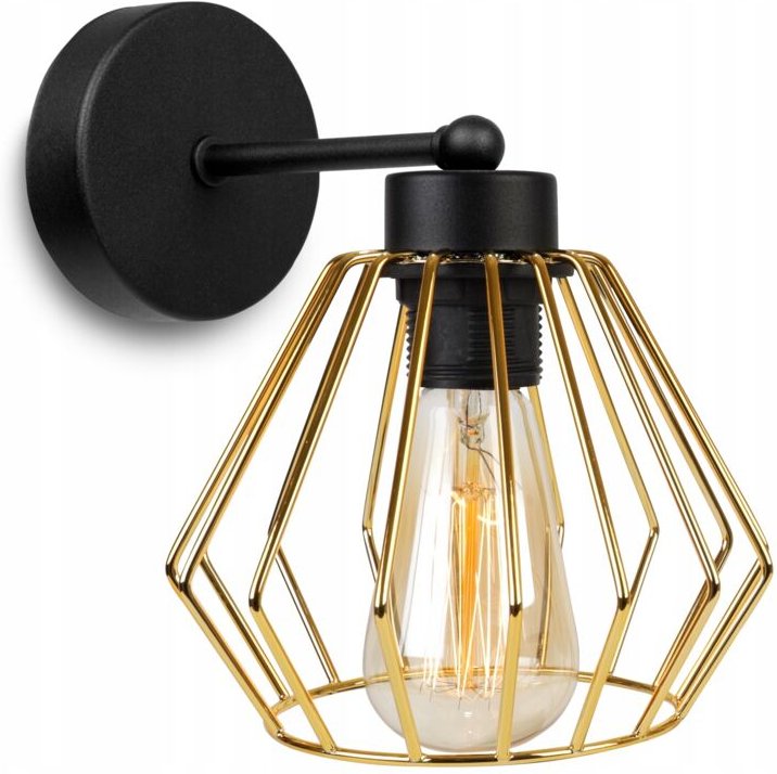 Elegante Retro Wandleuchte Wire Gold Loft