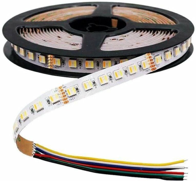Streifen led SMD5050 24W/m 5m 60LED/m 24V 3in1+RGB IP20 12mm - V-tac